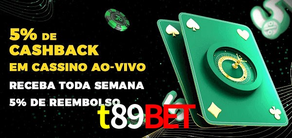 Promoções do cassino ao Vivo t89bet